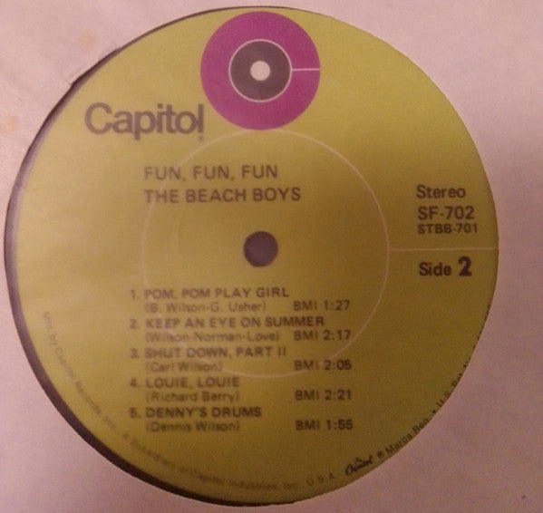 The Beach Boys : Fun, Fun, Fun (LP, Album, RE)