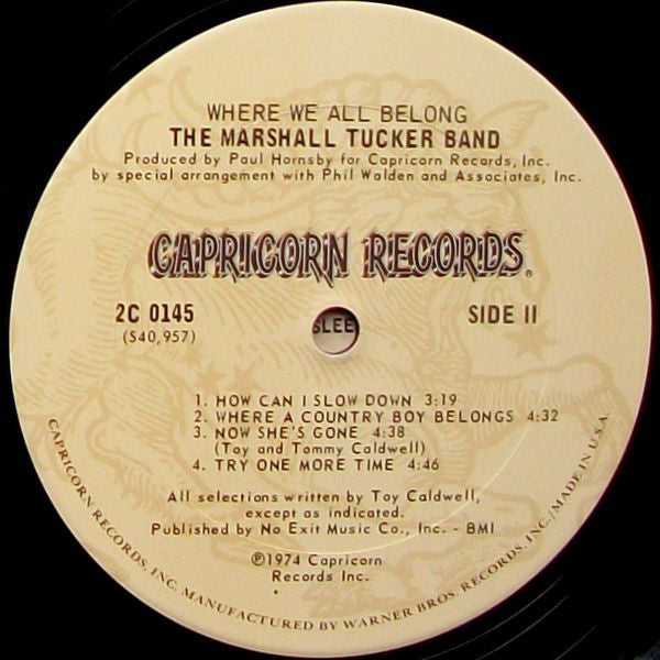 The Marshall Tucker Band : Where We All Belong (2xLP, Album, Gat)