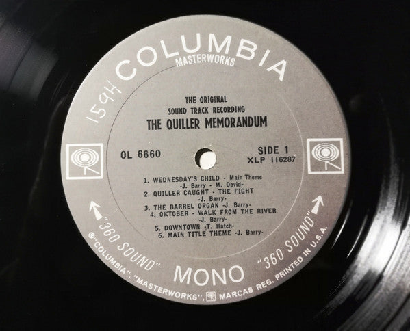 John Barry : The Quiller Memorandum (Original Sound Track Recording) (LP, Album, Mono)