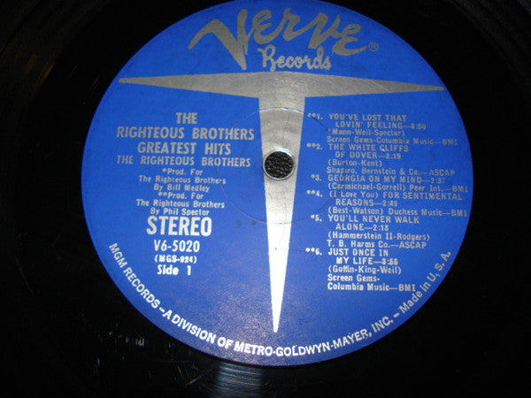 The Righteous Brothers : The Righteous Brothers Greatest Hits (LP, Comp)