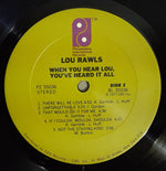 Lou Rawls : When You Hear Lou, You've Heard It All (LP, Album)