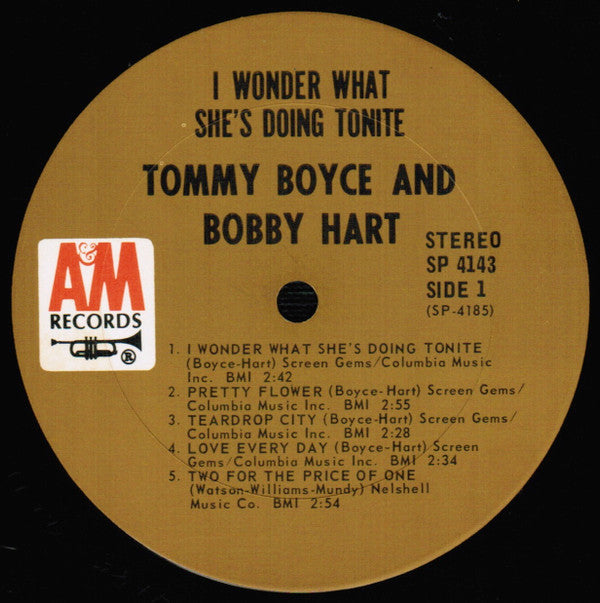 Boyce & Hart : I Wonder What She's Doing Tonite? (LP)