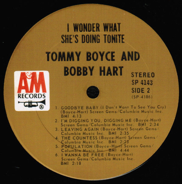 Boyce & Hart : I Wonder What She's Doing Tonite? (LP)