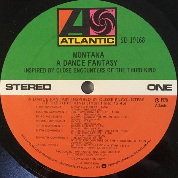 Montana : A Dance Fantasy Inspired By Close Encounters Of The Third Kind (LP, Album, Pre)
