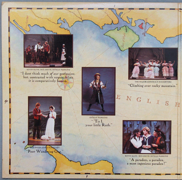 Gilbert & Sullivan With Kevin Kline, Estelle Parsons, Linda Ronstadt, George Rose, Rex Smith : Gilbert & Sullivan's The Pirates Of Penzance (2xLP, Album, Spe)