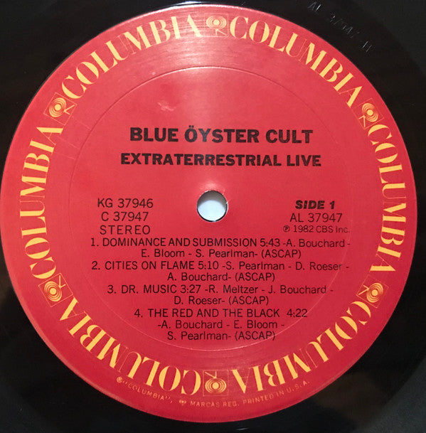 Blue Öyster Cult : Extraterrestrial Live  (2xLP, Album, Car)
