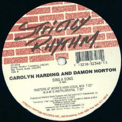 Carolyn Harding & Damon Horton : Sing A Song (12")