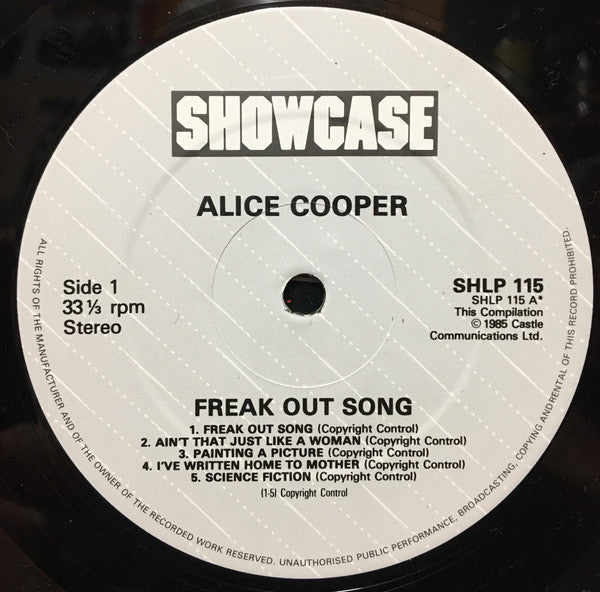 Alice Cooper : Freak Out Song (LP, Comp)