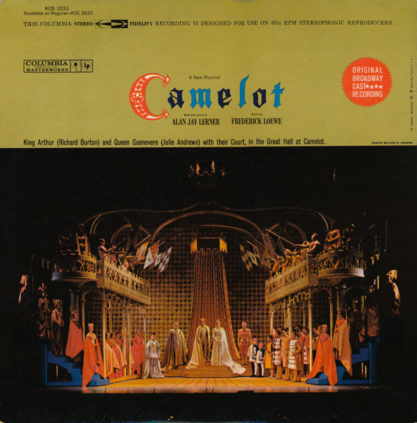 Al Lerner, Frederick Loewe / Julie Andrews, Richard Burton (2) : Camelot (Original Broadway Cast Recording) (LP, RE, Gat)