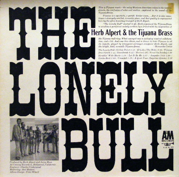 Herb Alpert & The Tijuana Brass : The Lonely Bull (LP, Album, Mono)