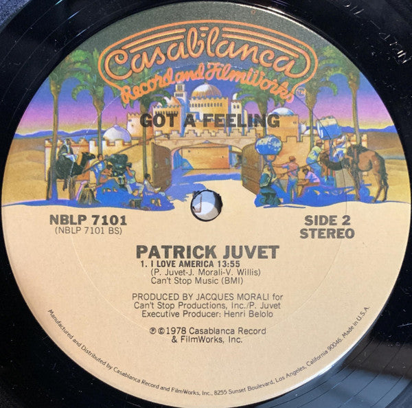 Patrick Juvet : Got A Feeling (LP, Album, Ter)