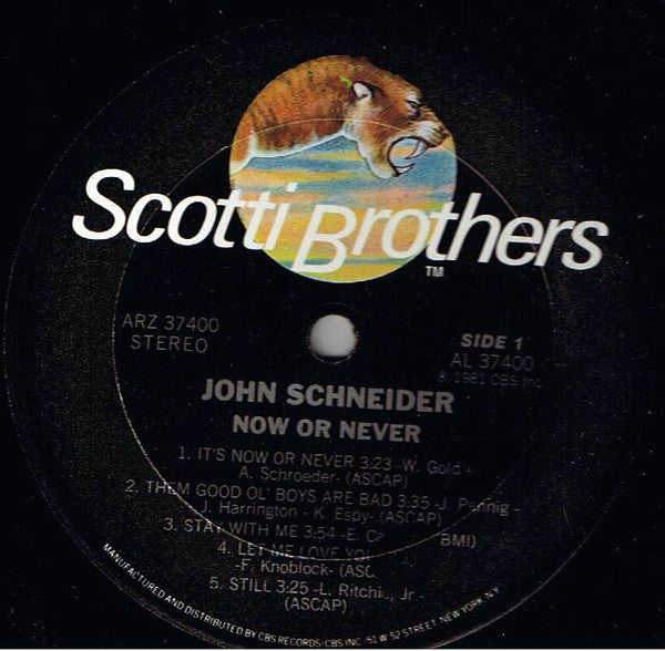 John Schneider : Now Or Never (LP)