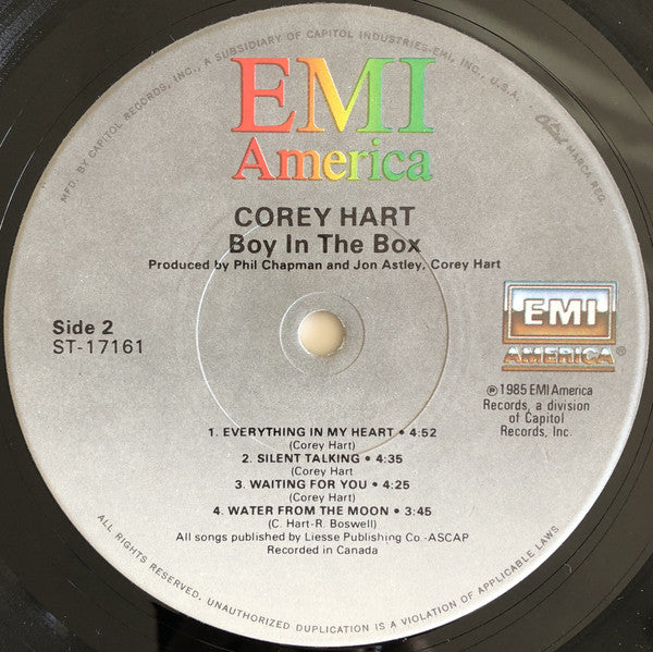 Corey Hart : Boy In The Box (LP, Album, Jac)