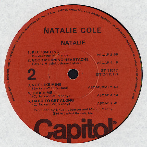 Natalie Cole : Natalie (LP, Album, Win)