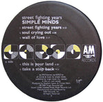 Simple Minds : Street Fighting Years (LP, Album, B)