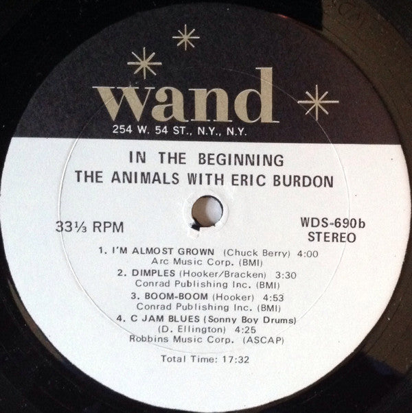 The Animals With Eric Burdon : In The Beginning (LP, Album, Gat)