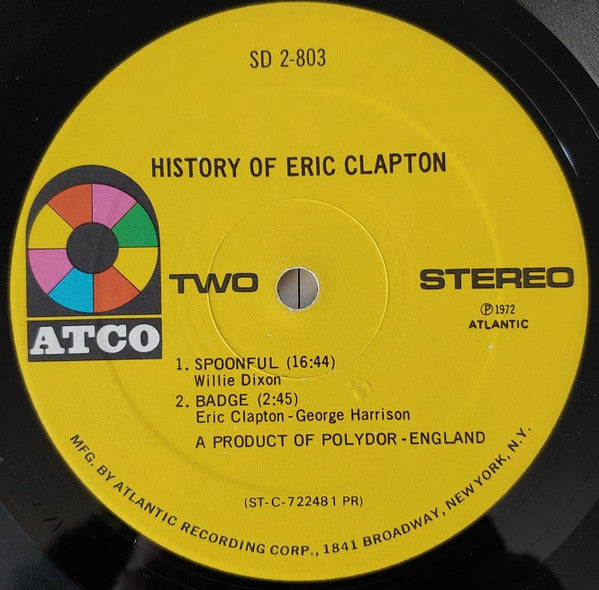 Eric Clapton : History Of Eric Clapton (2xLP, Comp, RE, PR )