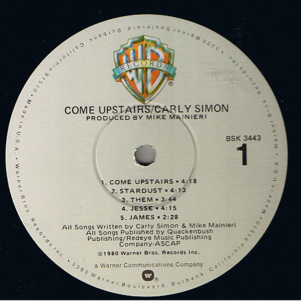 Carly Simon : Come Upstairs (LP, Album)