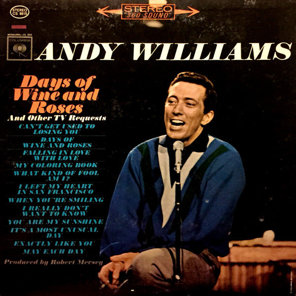 Andy Williams : Days Of Wine And Roses (LP, Album, Hol)