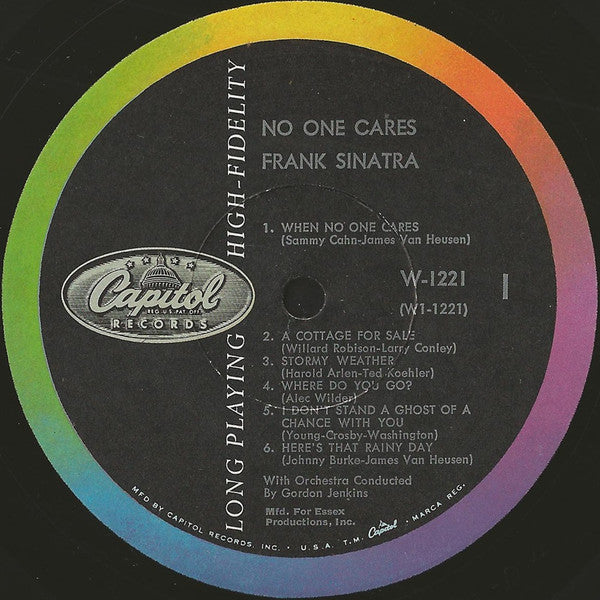 Frank Sinatra : No One Cares (LP, Album, Mono)