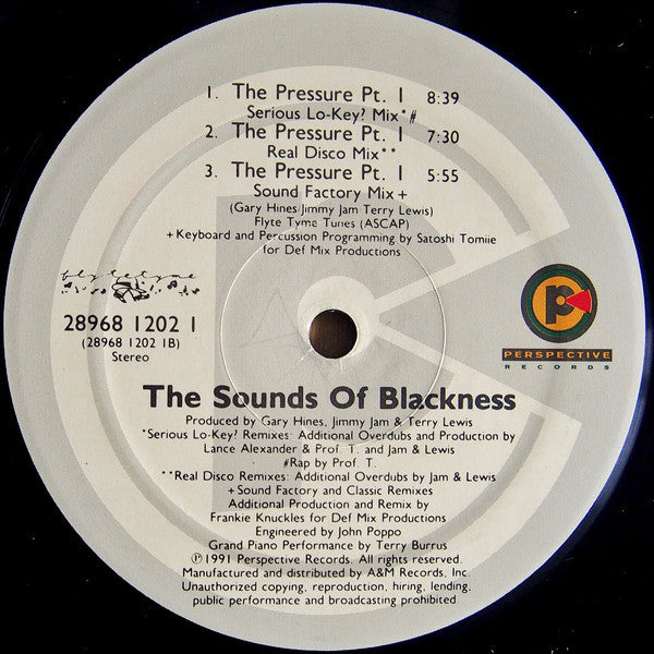 Sounds Of Blackness : The Pressure (Pt. 1) (12")