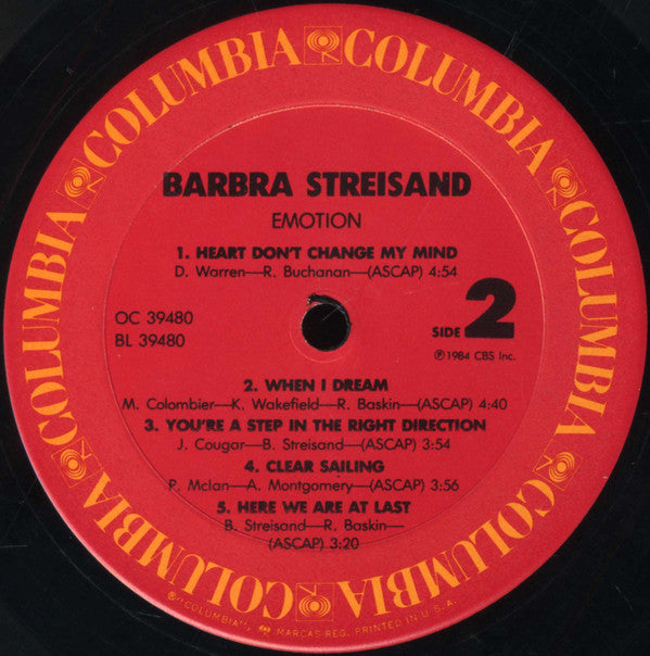Barbra Streisand : Emotion (LP, Album, Pit)