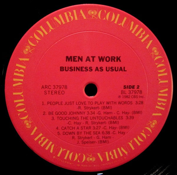 Men At Work : Business As Usual (LP, Album, Ter)