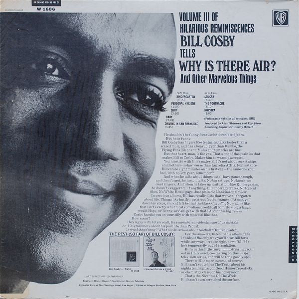 Bill Cosby : Why Is There Air? (LP, Album, Mono, Pit)
