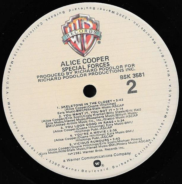 Alice Cooper (2) : Special Forces (LP, Album, Jac)