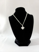 Silver chain with CZ pendant