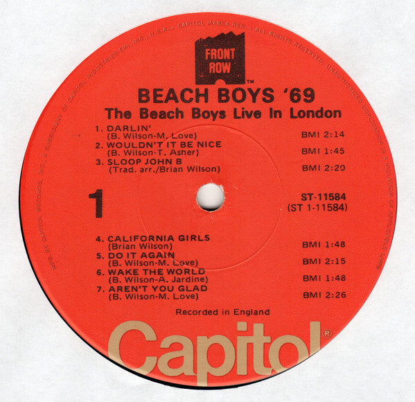 The Beach Boys : Beach Boys '69: The Beach Boys Live In London (LP, Album, Jac)