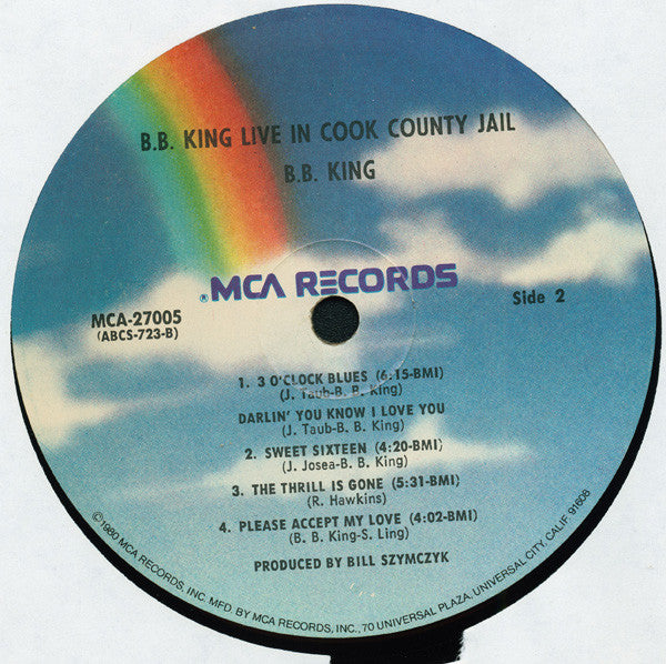 B.B. King : Live In Cook County Jail (LP, Album, RE, Glo)