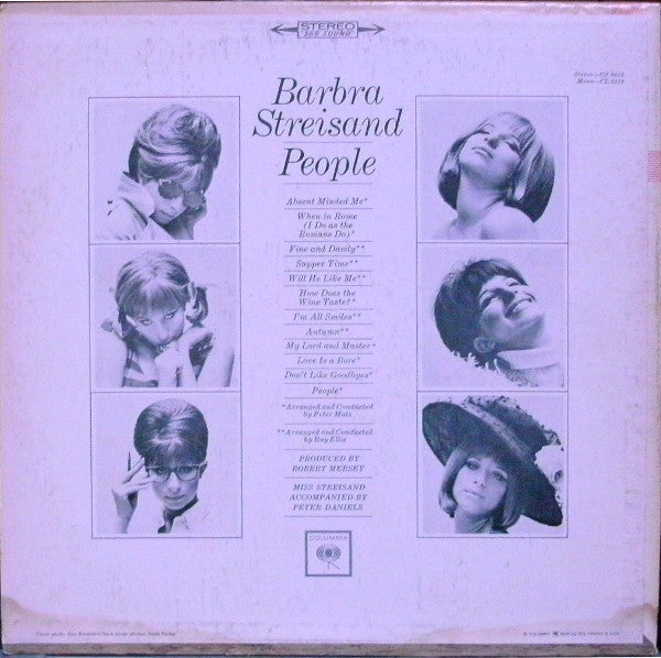 Barbra Streisand : People (LP, Album, RE, "ST)