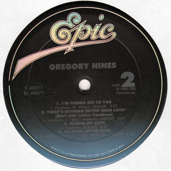 Gregory Hines : Gregory Hines (LP, Album)