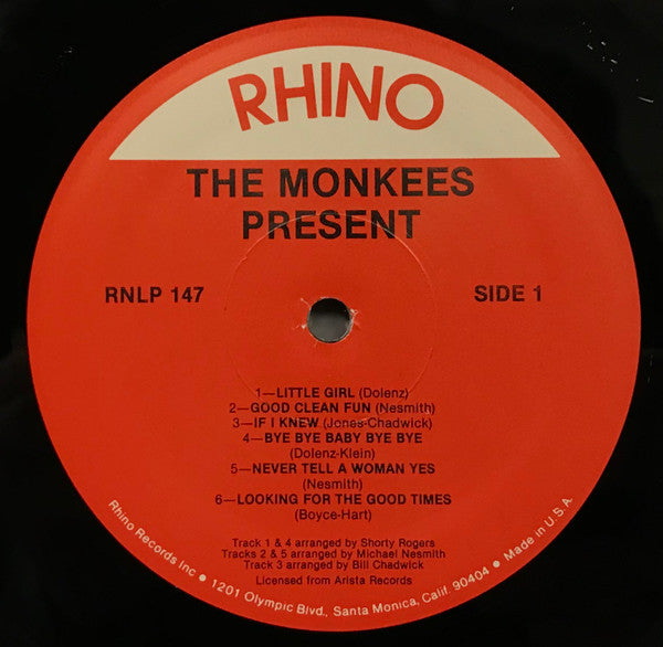 The Monkees : The Monkees Present (LP, Album, RE)