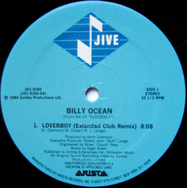 Billy Ocean : Loverboy (12")