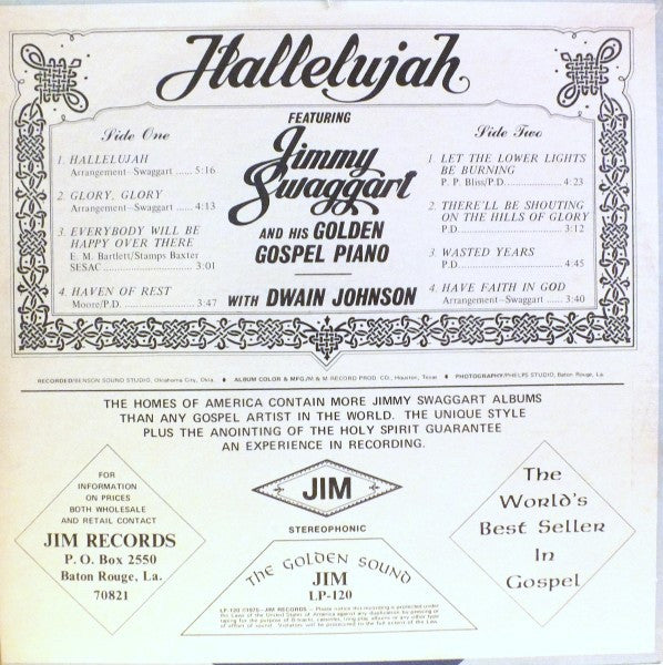 Jimmy Swaggart With Dwain Johnson : Hallelujah (LP)