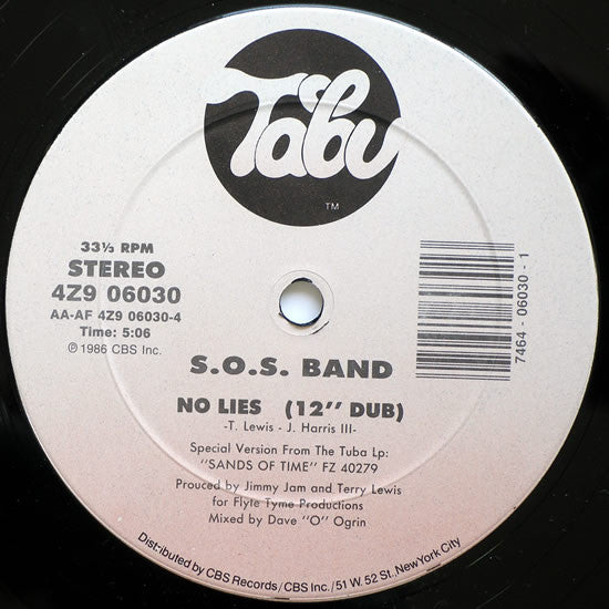 The S.O.S. Band : No Lies (12")