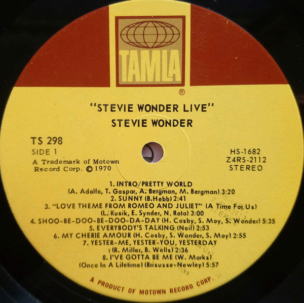 Stevie Wonder : Stevie Wonder Live (LP, Album)