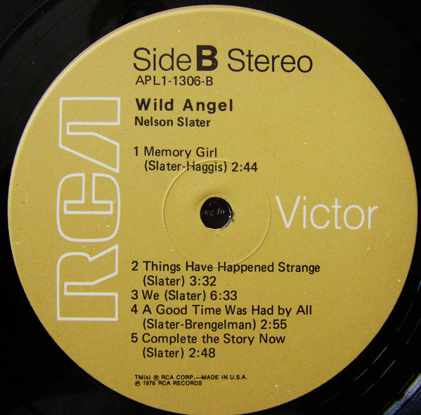 Nelson Slater : Wild Angel (LP, Album)