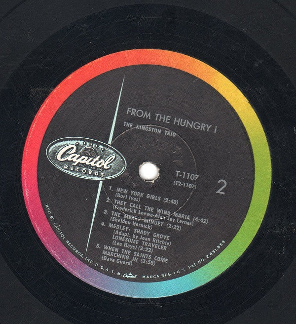 Kingston Trio : ... From The  “Hungry i” (LP, Album, Mono, RP)