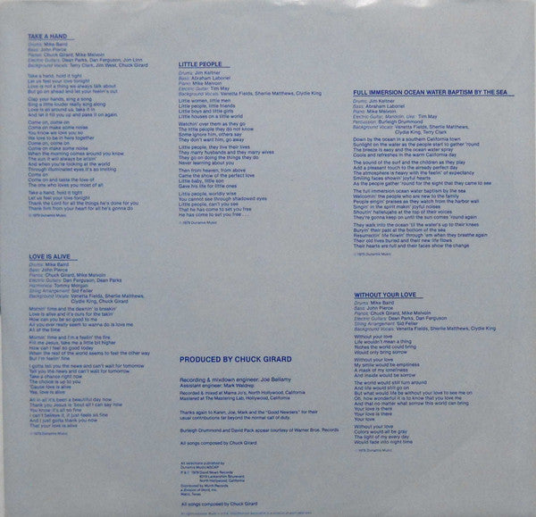 Chuck Girard : Take It Easy (LP, Album)