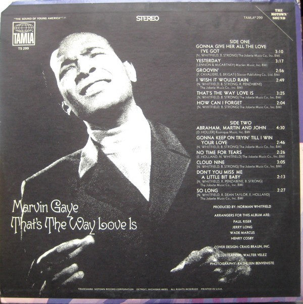 Marvin Gaye : That's The Way Love Is (LP, Album, Hol)