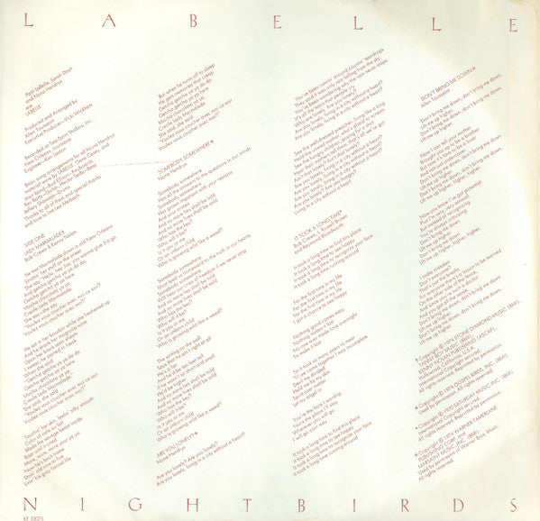 LaBelle : Nightbirds (LP, Album, Ter)