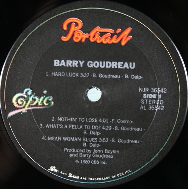 Barry Goudreau : Barry Goudreau (LP, Album, RP, Pit)
