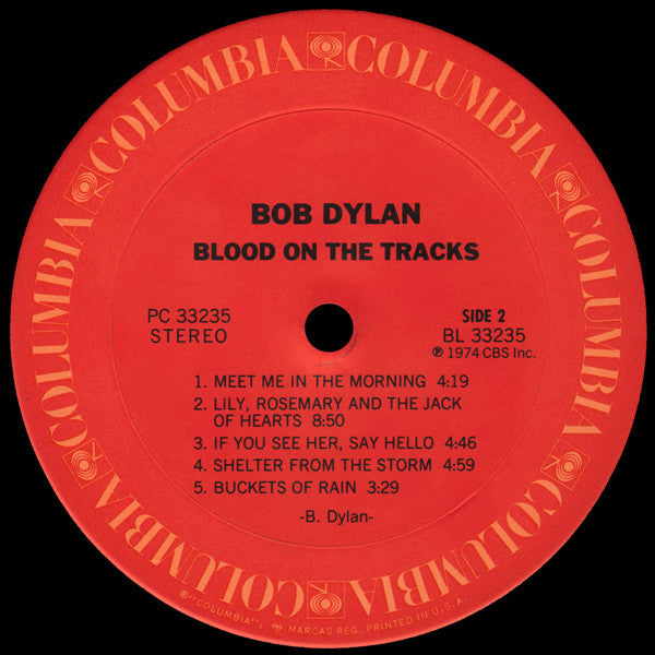 Bob Dylan : Blood On The Tracks (LP, Album, Ter)