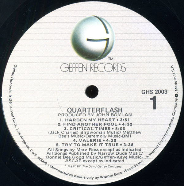 Quarterflash : Quarterflash (LP, Album)