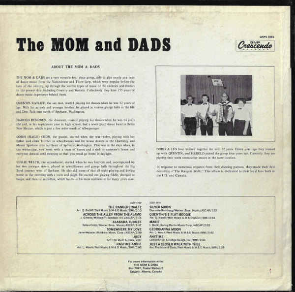 The Mom And Dads : The Rangers Waltz (LP, Album)
