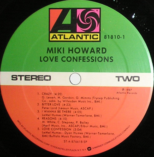 Miki Howard : Love Confessions (LP, Album, SP )