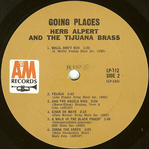 Herb Alpert & The Tijuana Brass : !!Going Places!! (LP, Album, Mono)